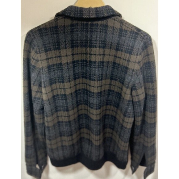 Vince Plaid Wool BLEND Jacket Women’s Size Small Gray - Picture 3 of 11